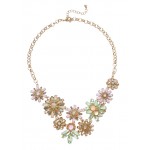 Isa Peach Pastel Flower Bouquet Necklace